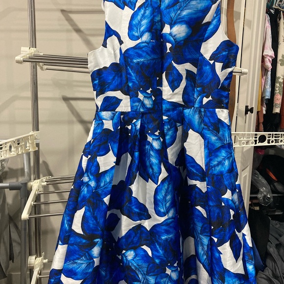 Icône by Simons Blue Patterned Dress - Picture 2 of 6